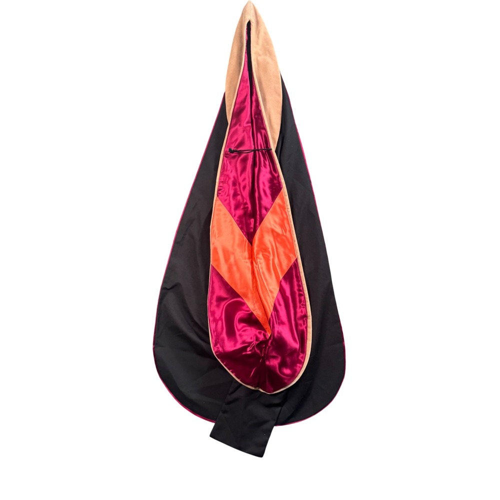Oak Hall Doctoral Graduation Hood Academic Regalia Burgundy Orange Velvet OS